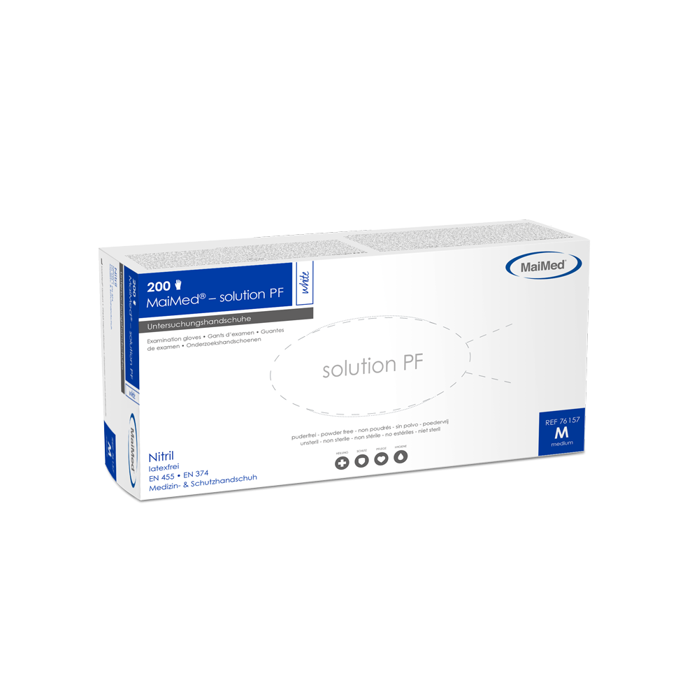 MaiMed® Solution 200 Weiß Handschuhe, 200 Stk.