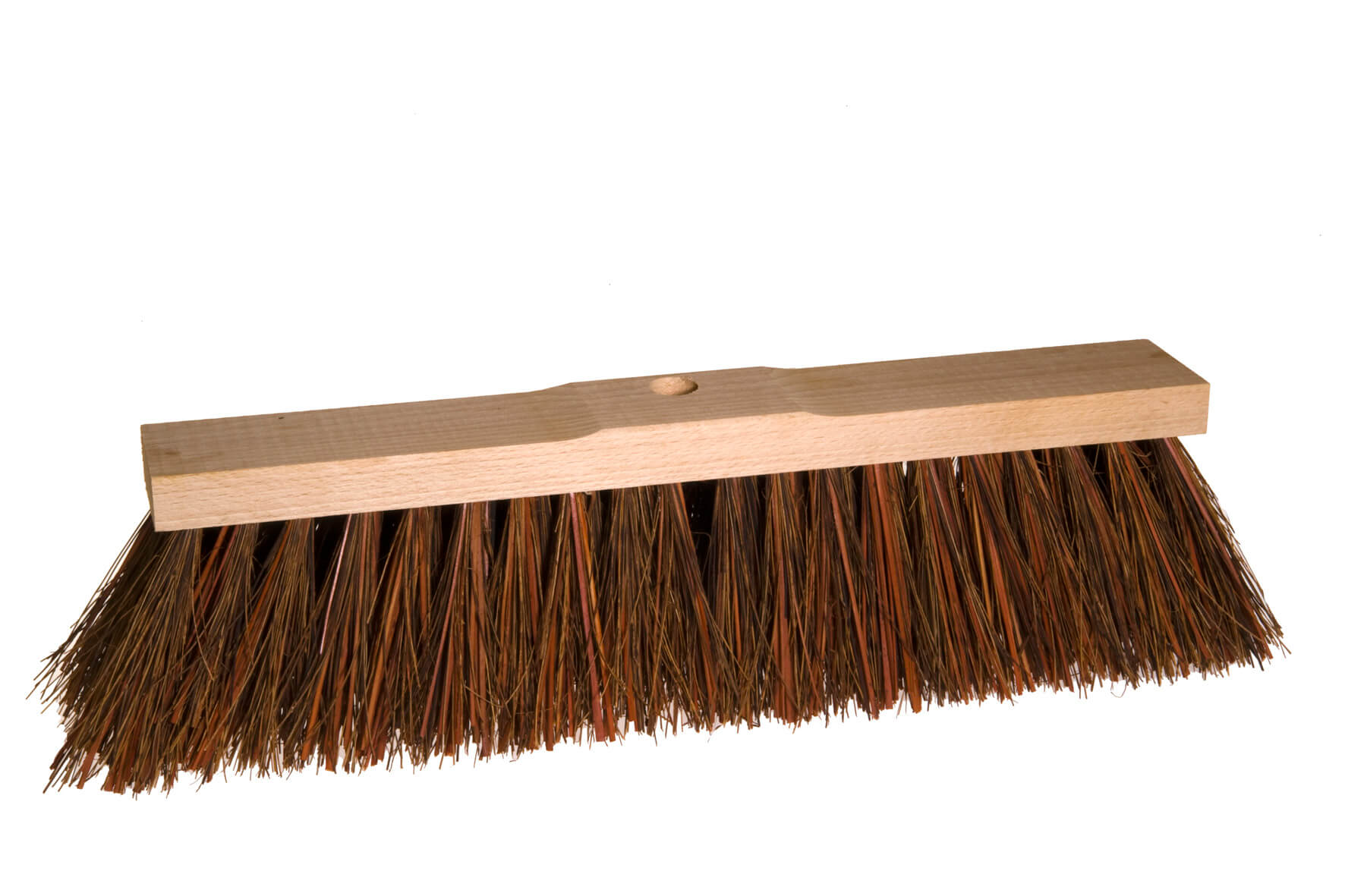 Straßenbesen PIASSAVA, Natur, Sattelholz
