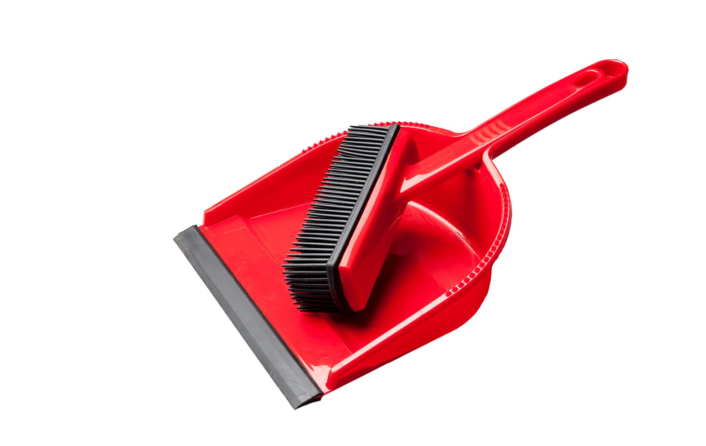Kehrgarnitur mit GUMMILIPPE Handfeger und Schaufel