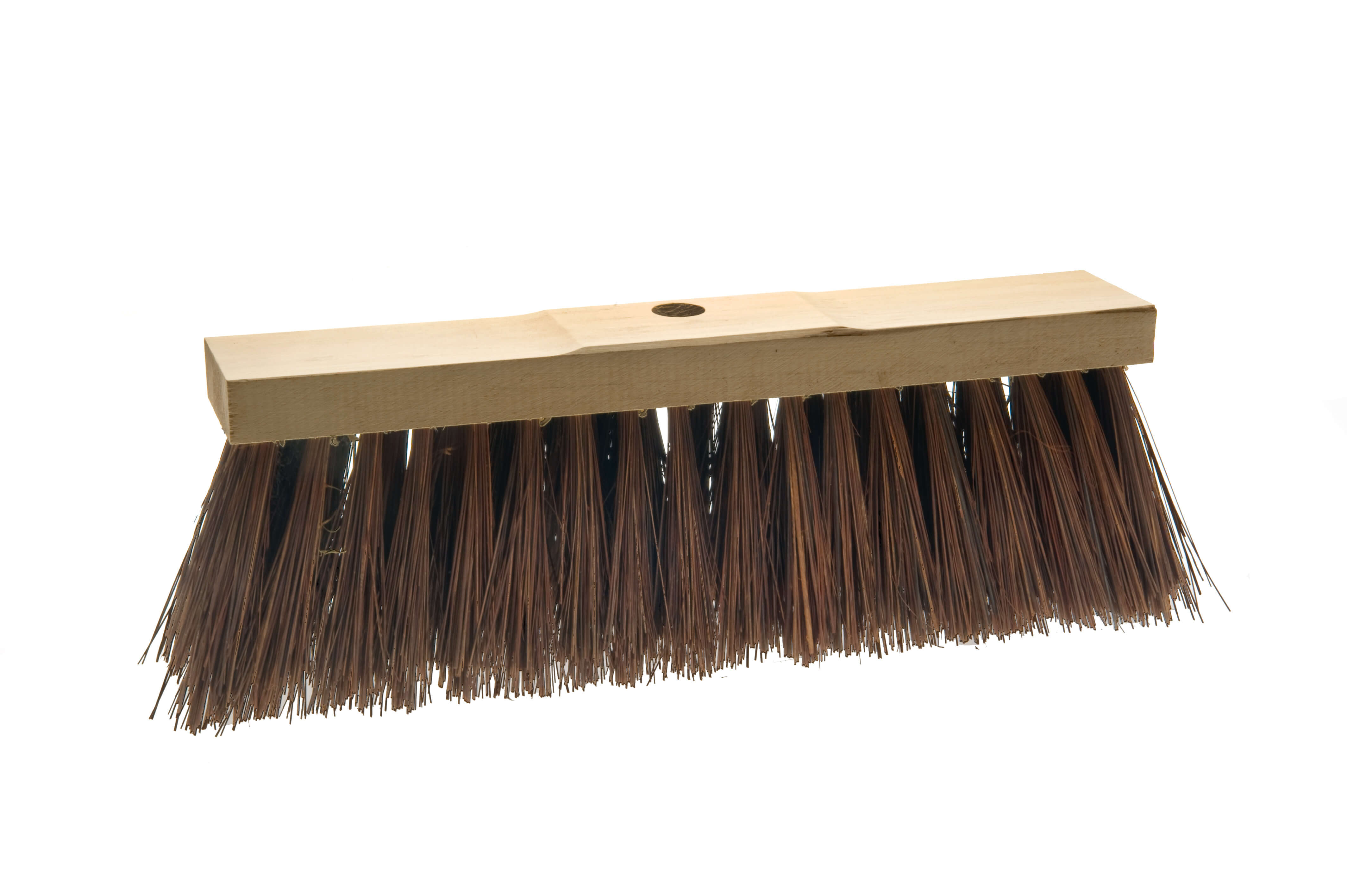 Straßenbesen PIASSAVA, Natur, Sattelholz