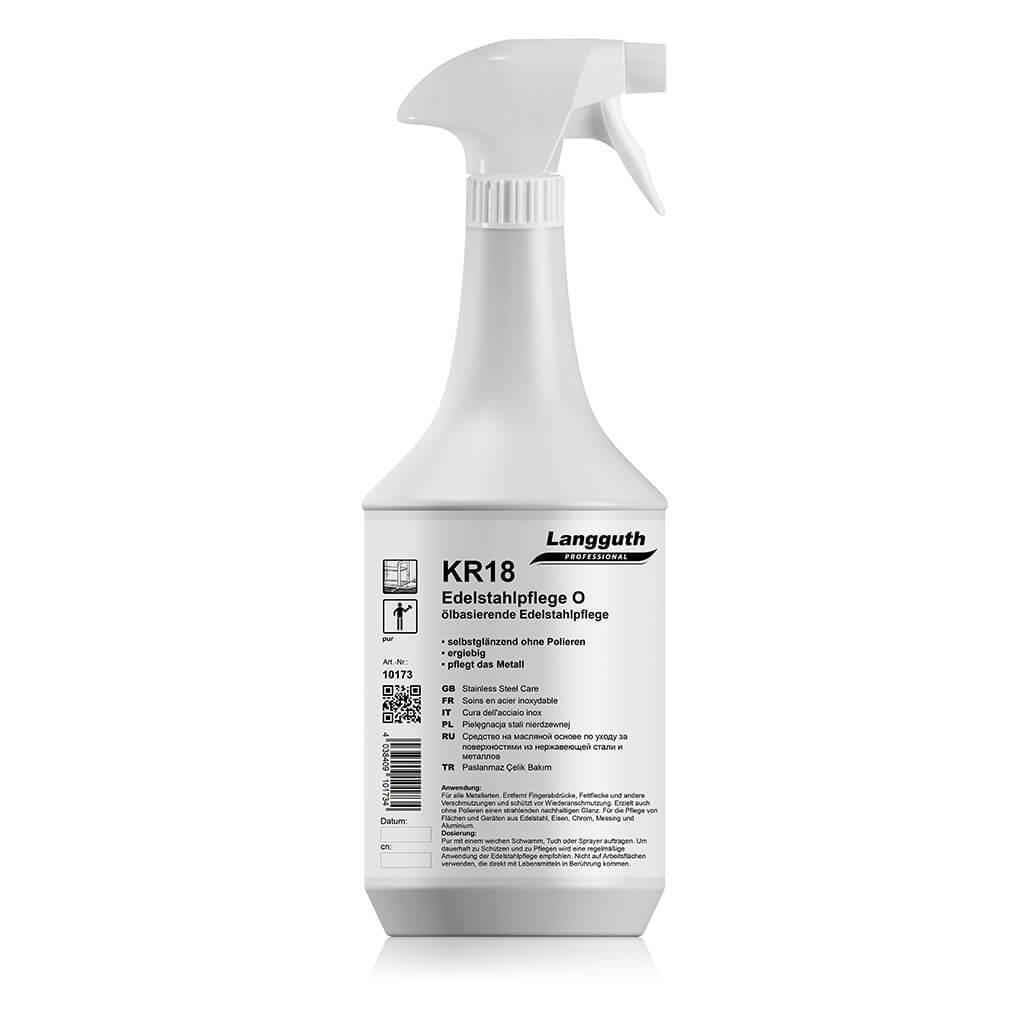 Langguth KR18 Edelstahlpflege O + Sprayer, 1 L