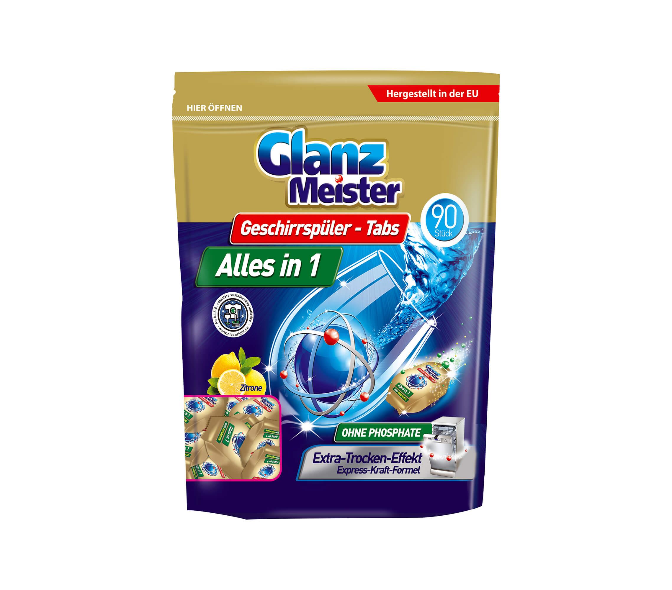 Glanzmeister Alles in 1 Geschirrspültabs 90
