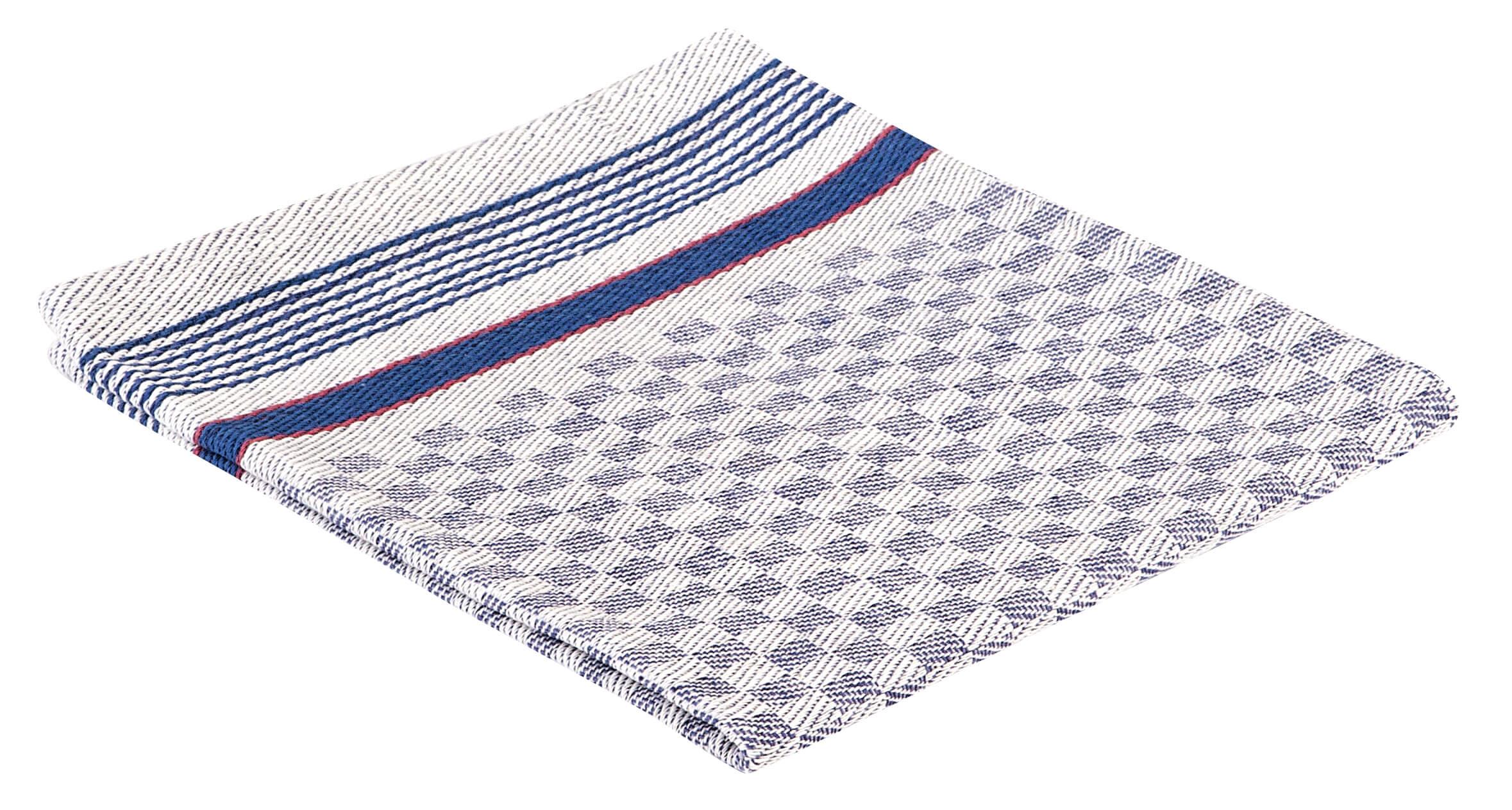 Grubentuch Baumwolle Blau/Weiß