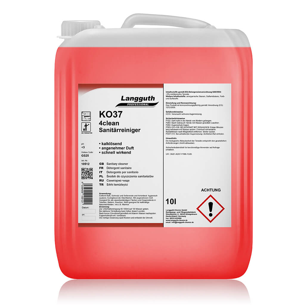 Langguth KO37 4Clean Sanitärreiniger, 10 L
