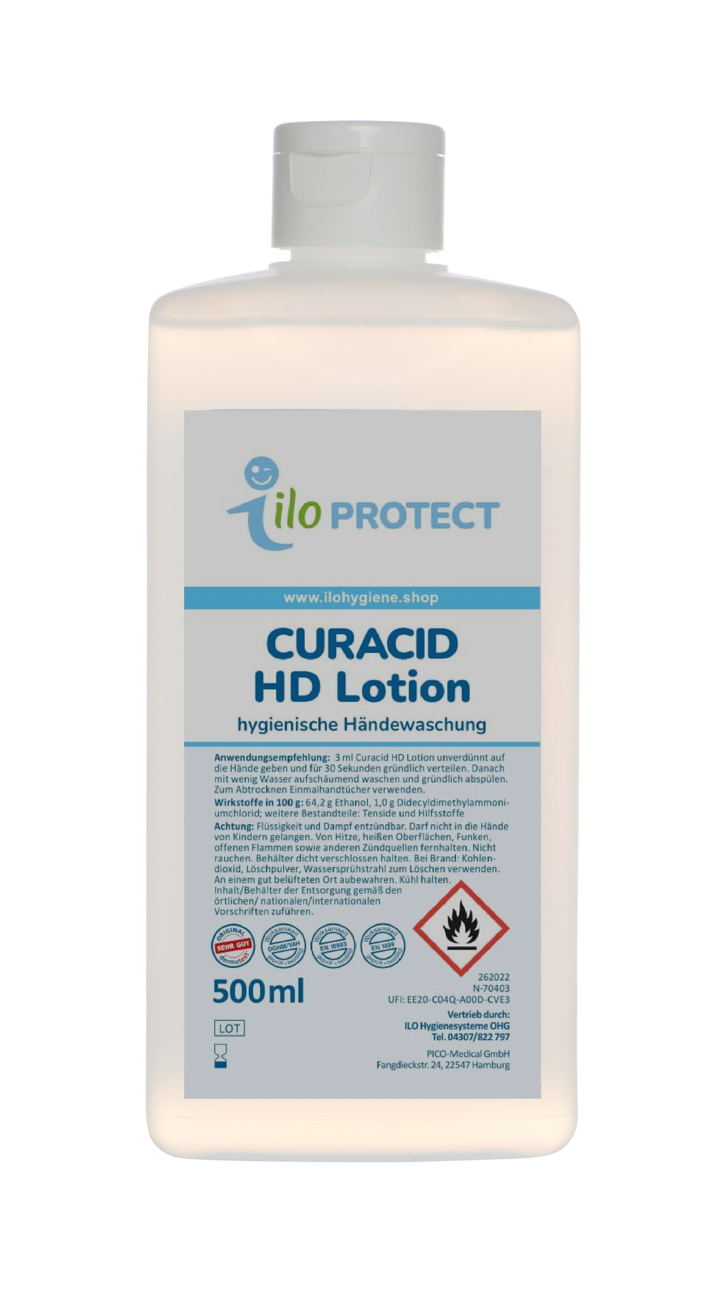 ILO Protect Curacid HD Waschlotion, 500 ml