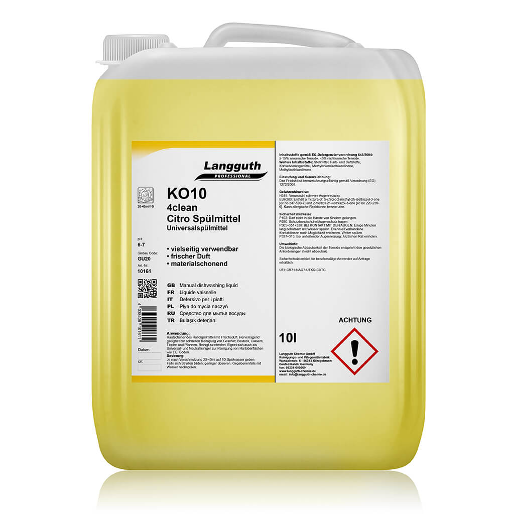 Langguth KO10 4Clean Citro Spülmittel, 10 L