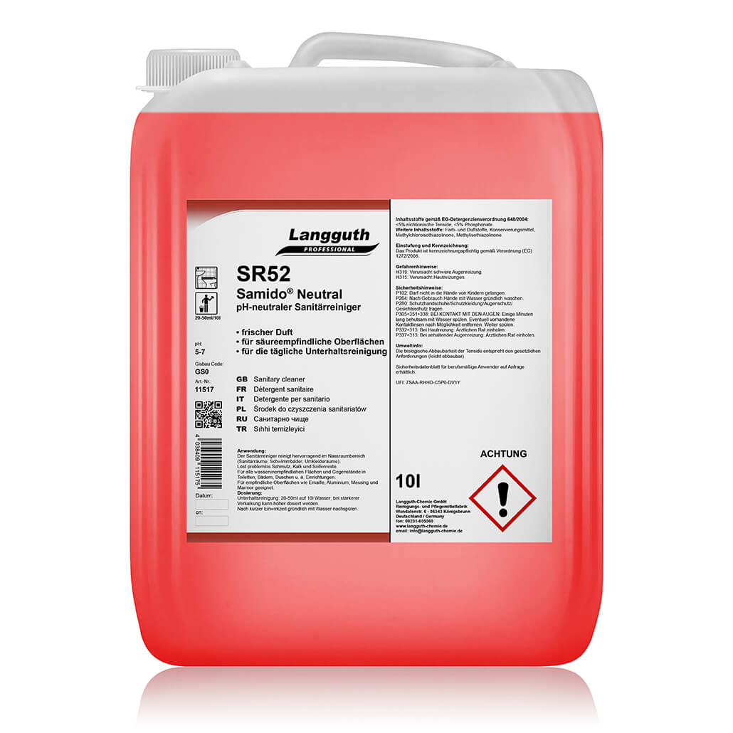 Langguth SR52 Samido Neutral Sanitärreiniger, 10 L