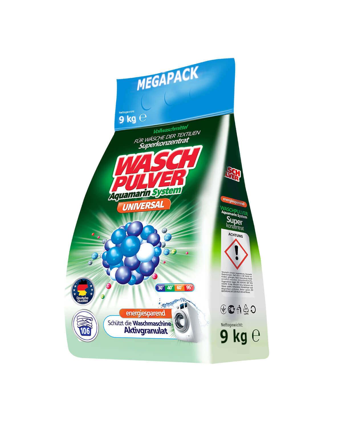 Waschpulver Universal Aquamarin 9 kg