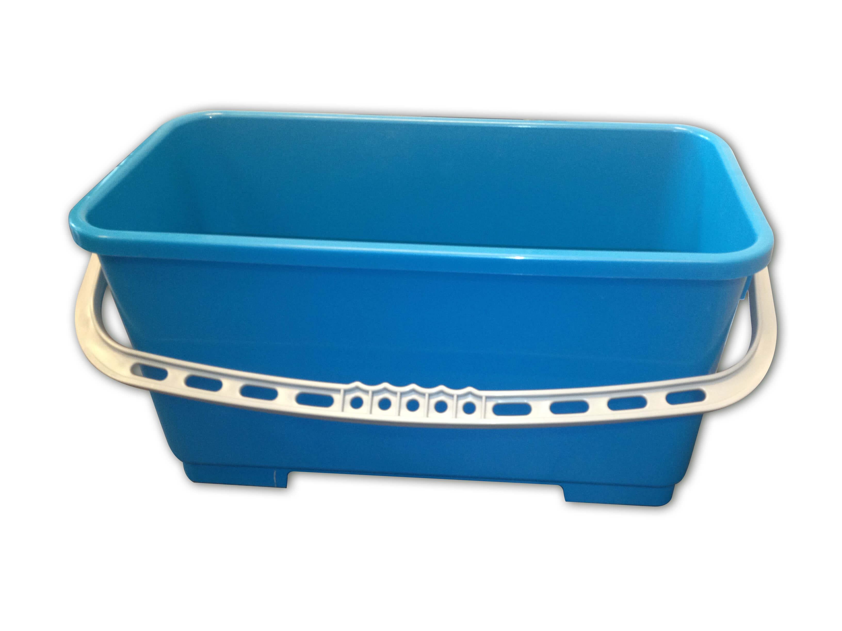 Moerman Profi Glasreiniger-Eimer blau mit Silbergriff 24 L