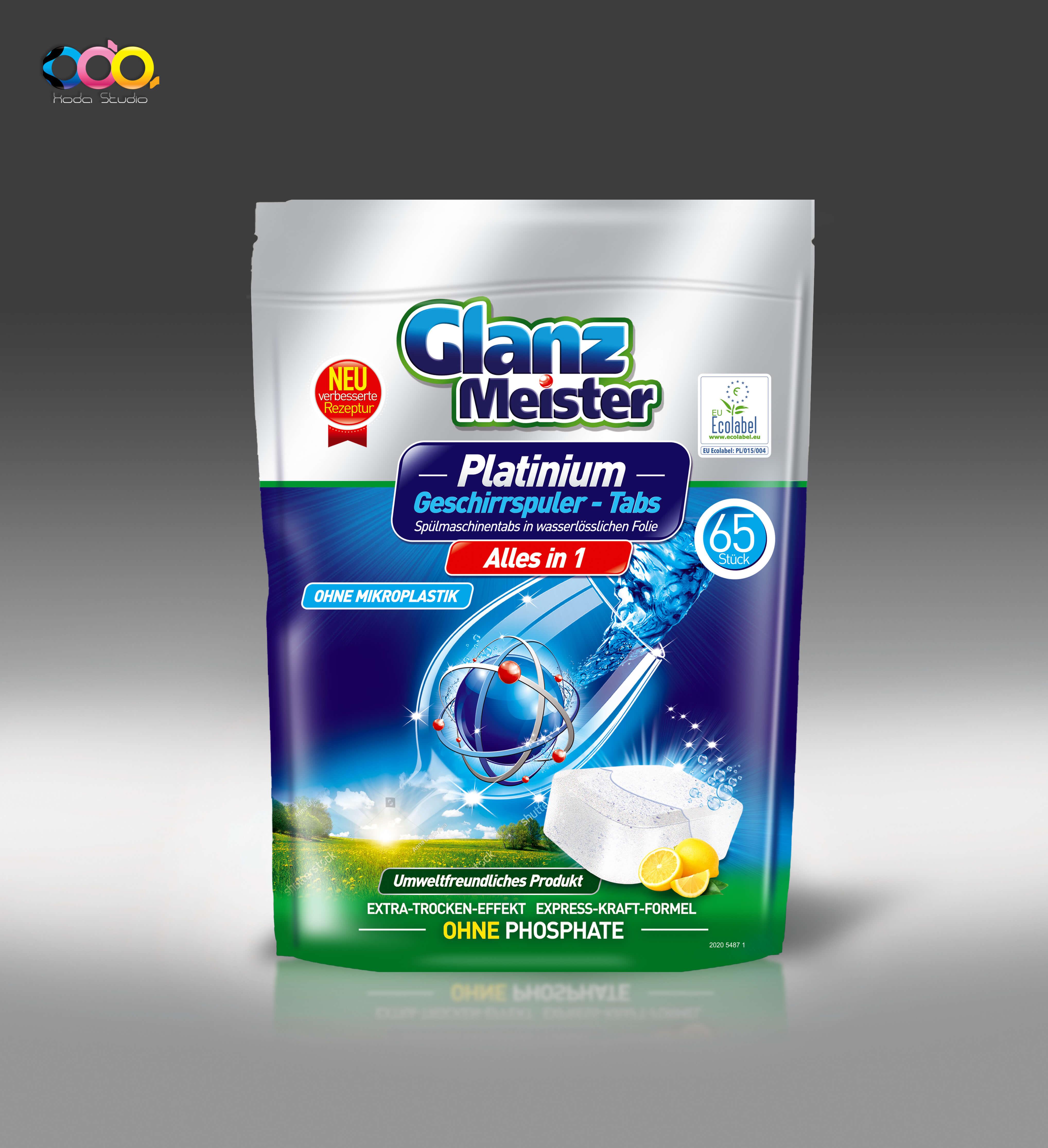 Glanzmeister Geschirrspültabs Alles in 1 Platinum 65