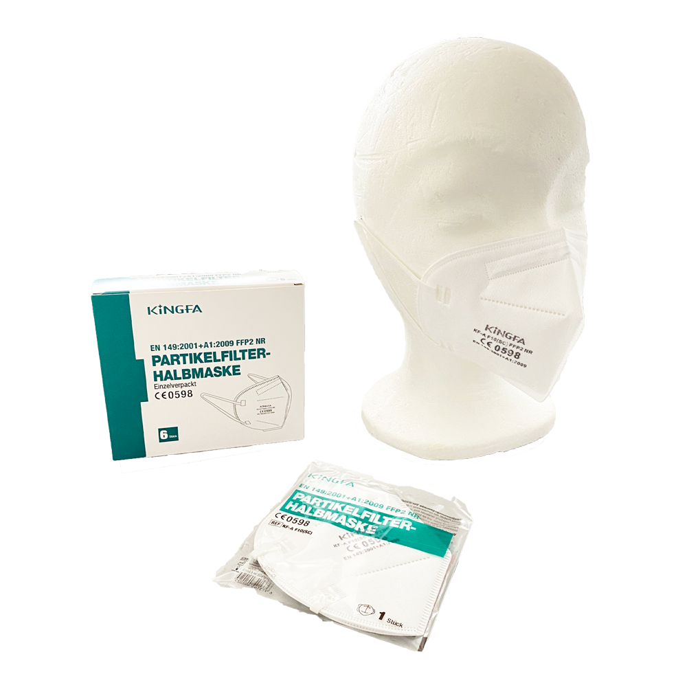 Kingfa FFP2 Mundschutz Atemschutzmaske, 6 Stk.